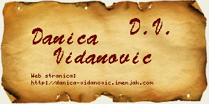 Danica Vidanović vizit kartica